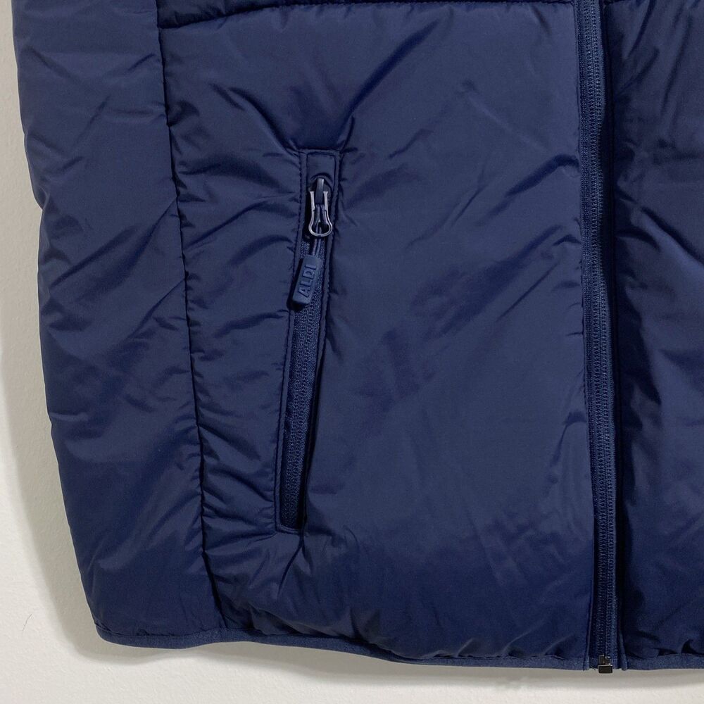 ALDI GEAR 2025 Men's L Blue Quilted Puffer Vest Pockets Logo Sleeveless NEW - Picture 5 of 9